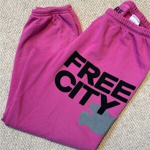 freecity pink sweatpants Joggers